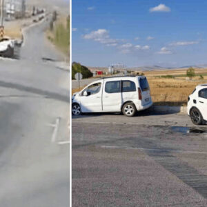 hafif ticari arac ile otomobil carpisti 10 kisi yaralandi Sfujgfj4